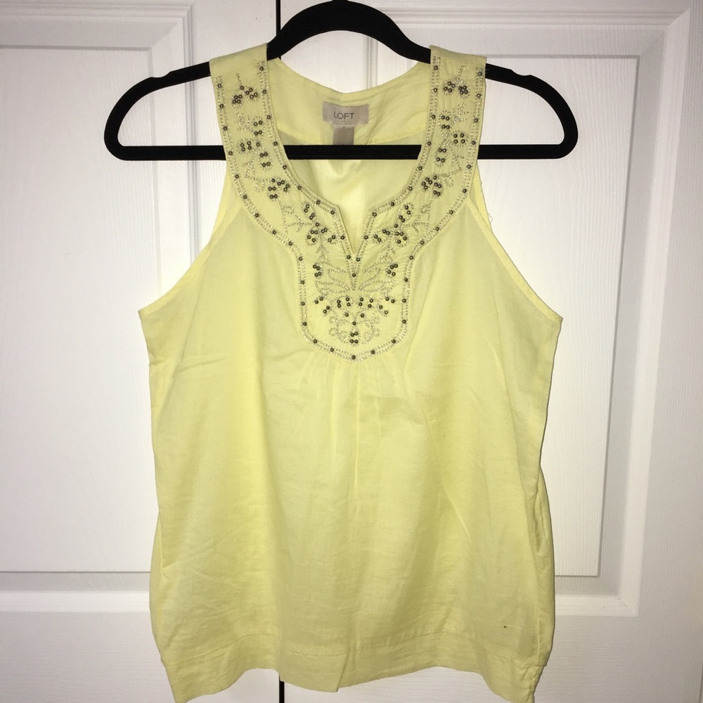 Yellow Beaded Tank